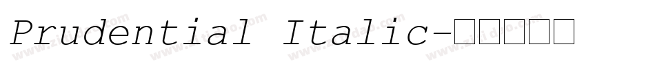 Prudential Italic字体转换